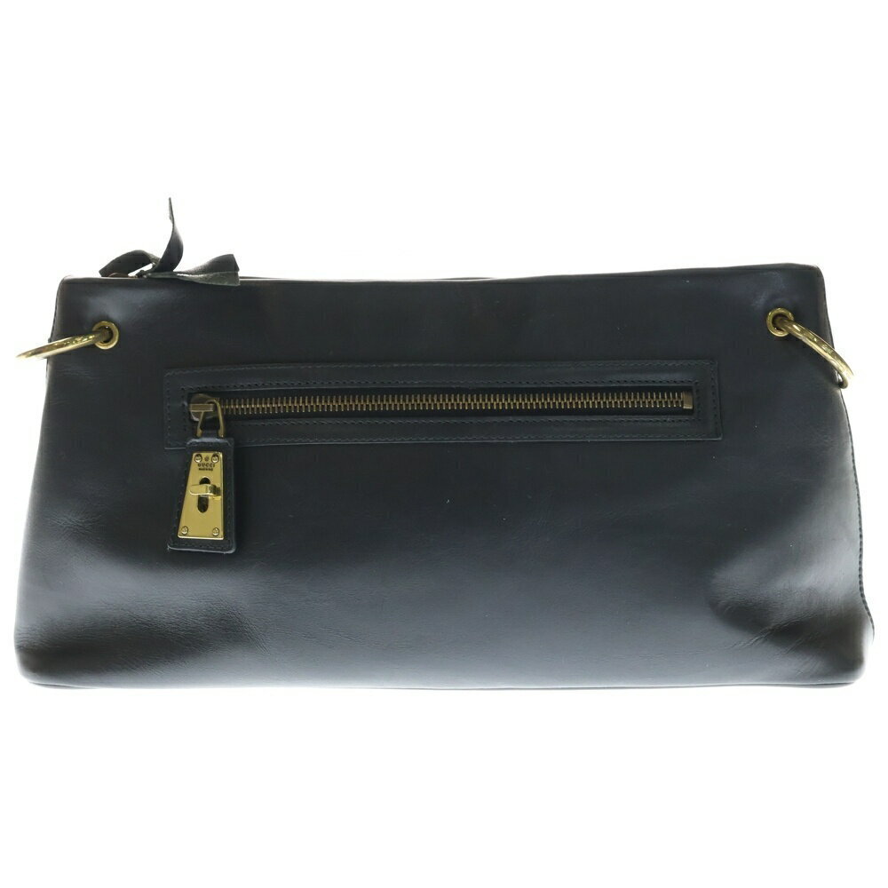 GUCCI One Shoulder Hobo handbag black leather
